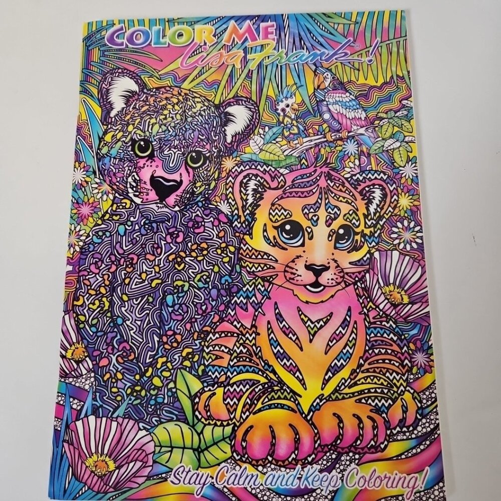 Lisa Frank Coloring Book Stay Calm & Keep Coloring Bendon Adult/Child New